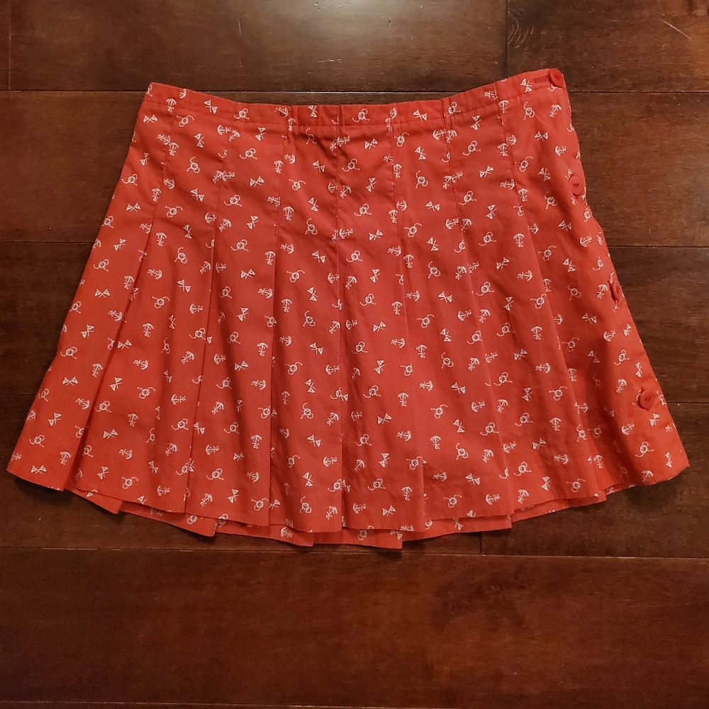 Vineyard Vine Nautical Pattern Pleated Skirt